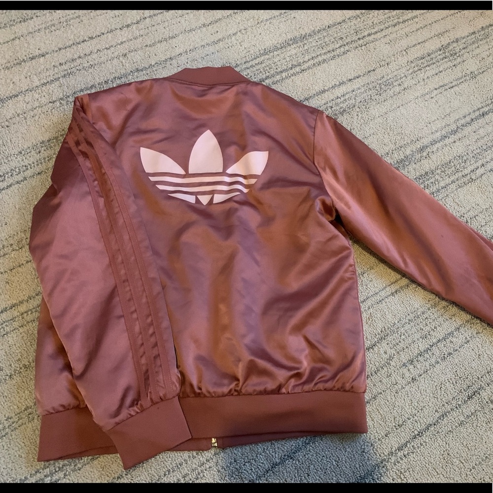 Mauve adidas bomber jacket - Picture 2 of 3